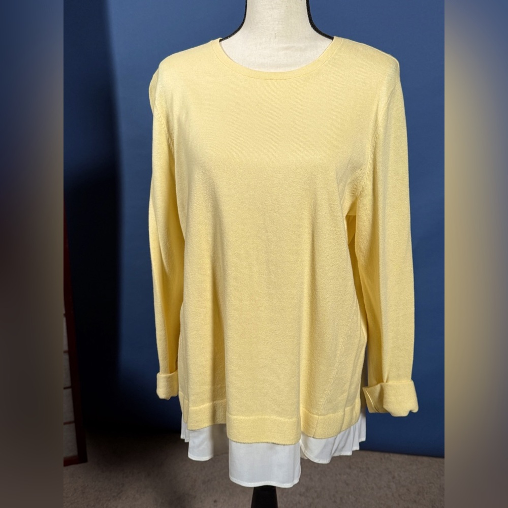 Yellow Relaxed Long Sleeve Sweatshirt